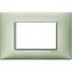 Rama decorativa aparataj modular Vimar, rectangulara, 3M, verde metalizat, Plana, 14653.72
