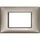 Rama decorativa aparataj modular Vimar, rectangulara, 3M, nichel metalizat, Plana, 14653.74