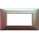 Rama decorativa aparataj modular Vimar, rectangulara, 4M, maro metalizat, Plana, 14654.23