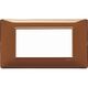Rama decorativa aparataj modular Vimar, rectangulara, 4M, maro, Plana Reflex, 14654.49