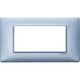 Rama decorativa aparataj modular Vimar, rectangulara, 4M, albastru metalizat, Plana, 14654.73