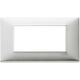 Rama decorativa aparataj modular Vimar, rectangulara, 4M, aluminiu periat, Plana, 14654.81