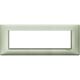 Rama decorativa aparataj modular Vimar, rectangulara, 7M, verde metalizat, Plana, 14657.72