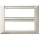 Rama decorativa aparataj modular Vimar, rectangulara, 14M, nichel mat, Plana, 14690.21