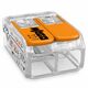 Clema de conectica cu deblocare Wago, 2x4mmp, de capat, portocaliu, 221-412