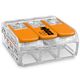 Clema de conectica cu deblocare Wago, 3x4mmp, de capat, portocaliu, 221-413