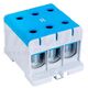 Clema de derivatie Tracon, 3P, fixare pe sina DIN/contrapanou, 150mmp, albastru, FLEAL-150/3K