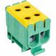 Clema de derivatie Tracon, 2P, fixare pe sina DIN, 50mmp, galben/verde, FLEAL-50/2ZS