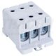 Clema de derivatie Tracon, 3P, fixare pe sina DIN/contrapanou, 95mmp, gri, FLEAL-95/3