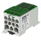 Clema de distributie monopolara MOREK, verde, 1 bara x 11 poli, 280A, MAB1281G10
