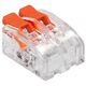 Clema de conectica cu deblocare Orno, 2x4mmp, rosu, set 100 buc., OR-SZ-8005/2/100