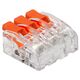 Clema de conectica cu deblocare Orno, 3x4mmp, rosu, set 100 buc., OR-SZ-8005/3/100