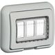 Placa pentru doza modulara Bticino, 3M, gri, IP55, Matix, 25603