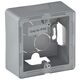 Doza de aparataj unitar Legrand, tip cadru, aplicata, simpla, aluminiu, 1 post, Valena Life, 754211