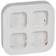 Doza de aparataj unitar Legrand, tip cadru, aplicata, simpla, alb, 4 locuri, Forix, 782494