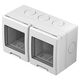 Doza de aparataj modular TEM, 4M, aplicata, alb, cu capac, IP55, Cubo, AQ22PW