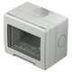 Doza de aparataj modular TEM, 3M, aplicata, gri, cu capac, IP55, Cubo, AQ30GY