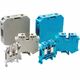 Clema sir fixare pe sina DIN, albastru, 6mmp, XBS, UK 6NB