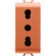 Priza modulara 2P+E Gewiss, portocaliu, 1M, 10A, Chorus, GW10233