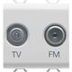 Priza modulara TV-RD Gewiss, alb, 2M, Chorus