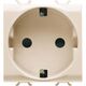 Priza modulara 2P+E Gewiss, ivoar, cu capac opac, 2M, 16A, Chorus, GW11241