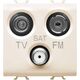 Priza modulara TV-RD-SAT Gewiss, ivoar, 2M, Chorus