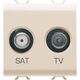Priza modulara TV-SAT Gewiss, ivoar, 2M, Chorus