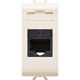 Priza modulara UTP RJ45 Gewiss, cat.5e, ivoar, 1M, Chorus, GW11421