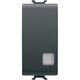 Intrerupator modular bipolar Gewiss, negru, cu LED, 1M, Chorus, GW12005