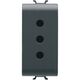 Priza modulara 2P+E Gewiss, negru, 1M, 10A, Chorus, GW12201