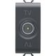 Priza modulara TV Gewiss, negru, 1M, Chorus