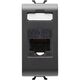 Priza modulara UTP RJ45 Gewiss, cat.5e, negru, 1M, Chorus, GW12421