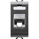 Priza modulara FTP RJ45 Gewiss, cat.5e, negru, 1M, Chorus, GW12422