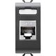 Priza modulara FTP RJ45 Gewiss, cat.6, negru, 1M, Chorus, GW12424