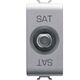 Priza modulara TV-SAT Gewiss, titan, 1M, Chorus