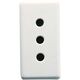 Priza modulara 2P+E Gewiss, alb, 1M, 10A, System, GW20201