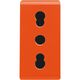 Priza modulara 2P+E Gewiss, portocaliu, 1M, 16A, System, GW20286