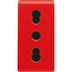 Priza modulara 2P+E Gewiss, rosu, 1M, 16A, System, GW20295