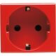 Priza modulara 2P+E Gewiss, rosu, 2M, 16A, System, GW20297