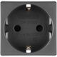 Priza modulara 2P+E Gewiss, negru, 2M, 10A, System, GW21265