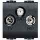 Priza modulara TV-RD-SAT Bticino, antracit, 2M, Living-Light