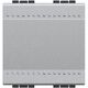 Intrerupator modular cu revenire Bticino, aluminiu, 2M, Living-Light, NT4005M2N