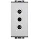 Priza modulara 2P+E Bticino, aluminiu, 1M, 16A, Living-Light, NT4113