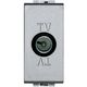 Priza modulara TV Bticino, aluminiu, 1M, 10A, Living-Light, NT4202DC