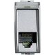 Priza modulara telefon RJ11 cat.3 Bticino, aluminiu, 1M, Living-Light, NT4258/11N