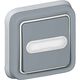 Intrerupator cu revenire Legrand, si eticheta, incastrat, gri, IP55, Plexo, 069824