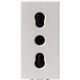 Priza modulara 2P+E Scame, alb, 1M, 10A, Evolve, 109.6403.W