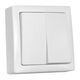 Intrerupator dublu Lumen, aplicat, alb, IP20, 13-3450