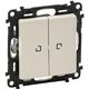 Mecanism intrerupator dublu Legrand, cu LED, incastrat, ivoar, Valena Life, 752228