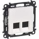 Mecanism priza RJ45 STP cat.6 dubla, incastrat, alb, Valena Life, Legrand, 753147